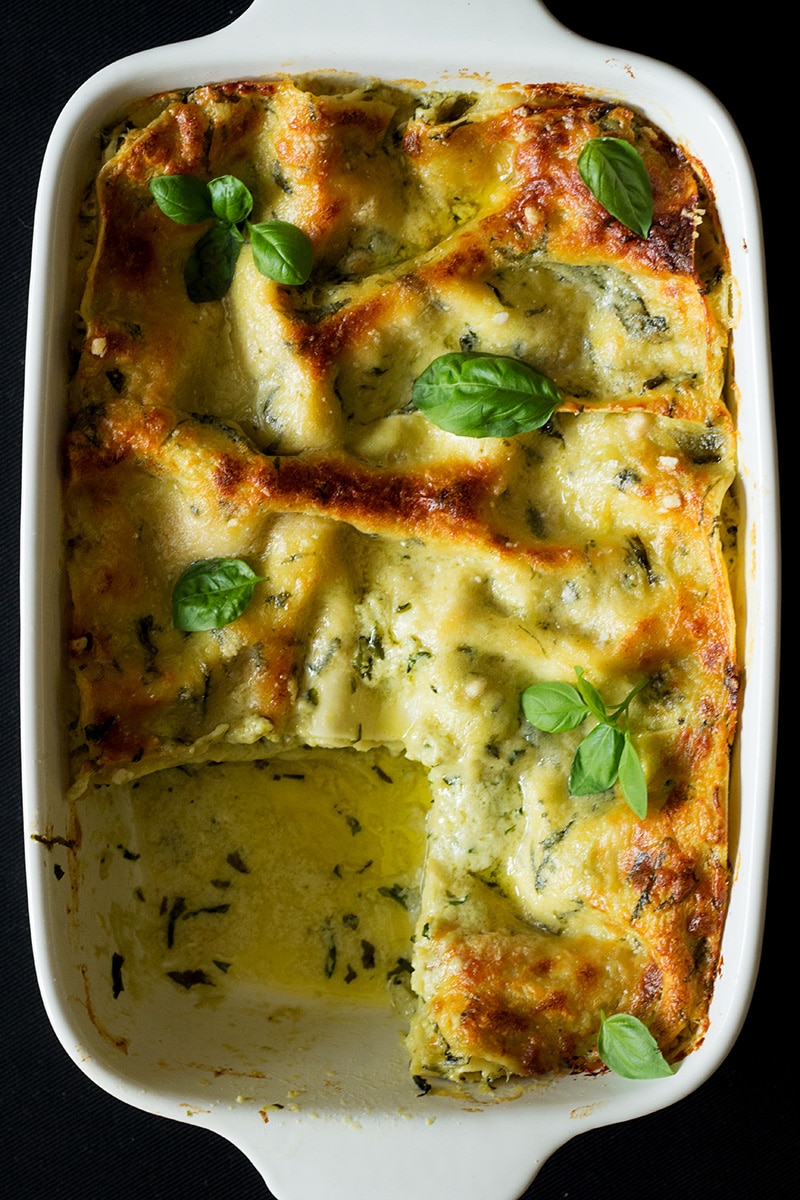 Italian Pesto Lasagna - Creamy, Cheesy & Vegetarian