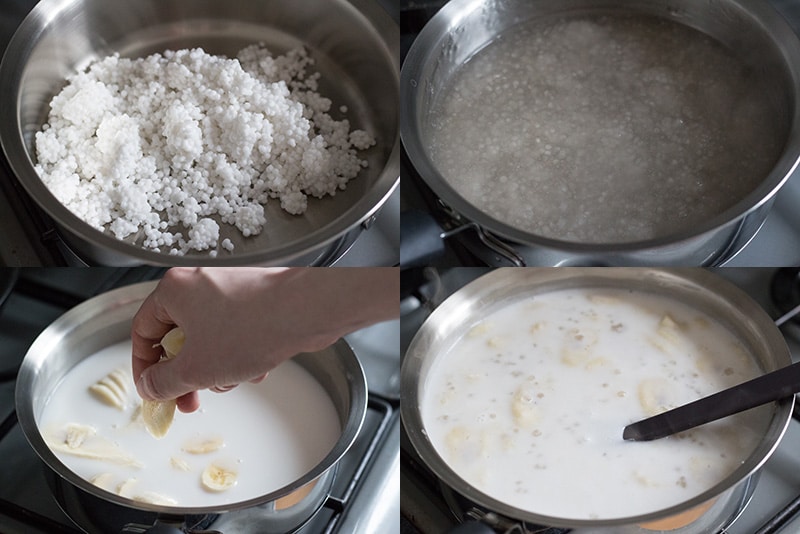 This Vietnamese banana tapioca pudding called Che Chuoi is awesome both warm and chilled! #pudding #vietnam #banana | cookingtheglobe.com