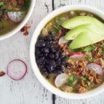 Carne en su Jugo is a flavorful Mexican soup filled with beef, bacon, beans, tomatillos and veggies! | cookingtheglobe.com