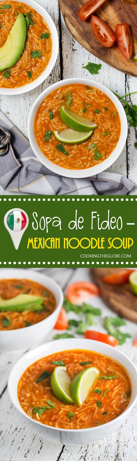 This hearty and comforting Mexican tomato noodle soup, called Sopa de Fideo, is a true feast of flavors!