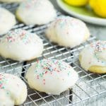 These Italian Lemon Cookies (Anginetti) are soft, chewy and filled with lemon flavor! | cookingtheglobe.com