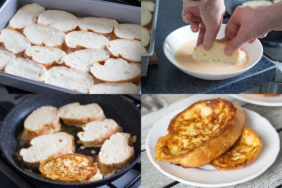 These sweet Spanish toasts, called Torrijas, are soaked in milk and drizzled with an orange-brandy syrup! | cookingtheglobe.com