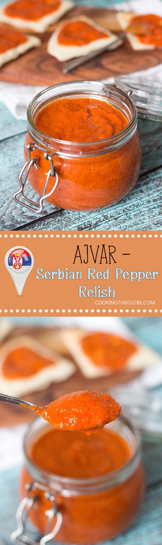 This Serbian eggplant and red pepper relish, called Ajvar, goes great with meat, as a sauce on pasta or just slathered on bread!