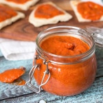 This Serbian eggplant and red pepper relish, called Ajvar, goes great with meat, as a sauce on pasta or just slathered on bread!