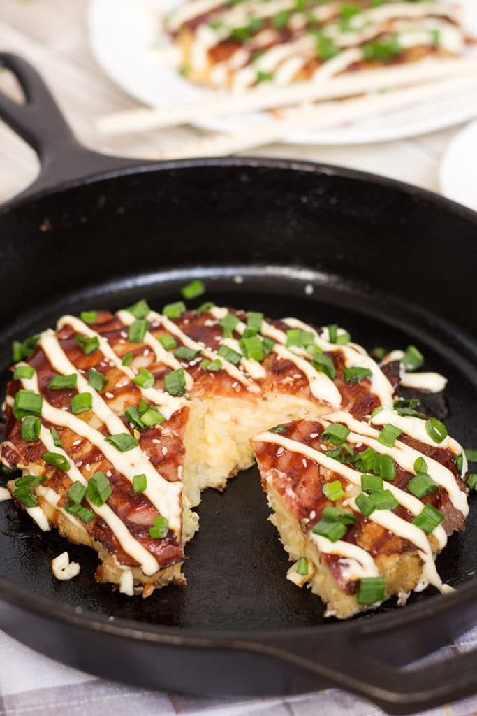 Japanese Pancake (Okonomiyaki) Recipe - w/ Cabbage & Pork