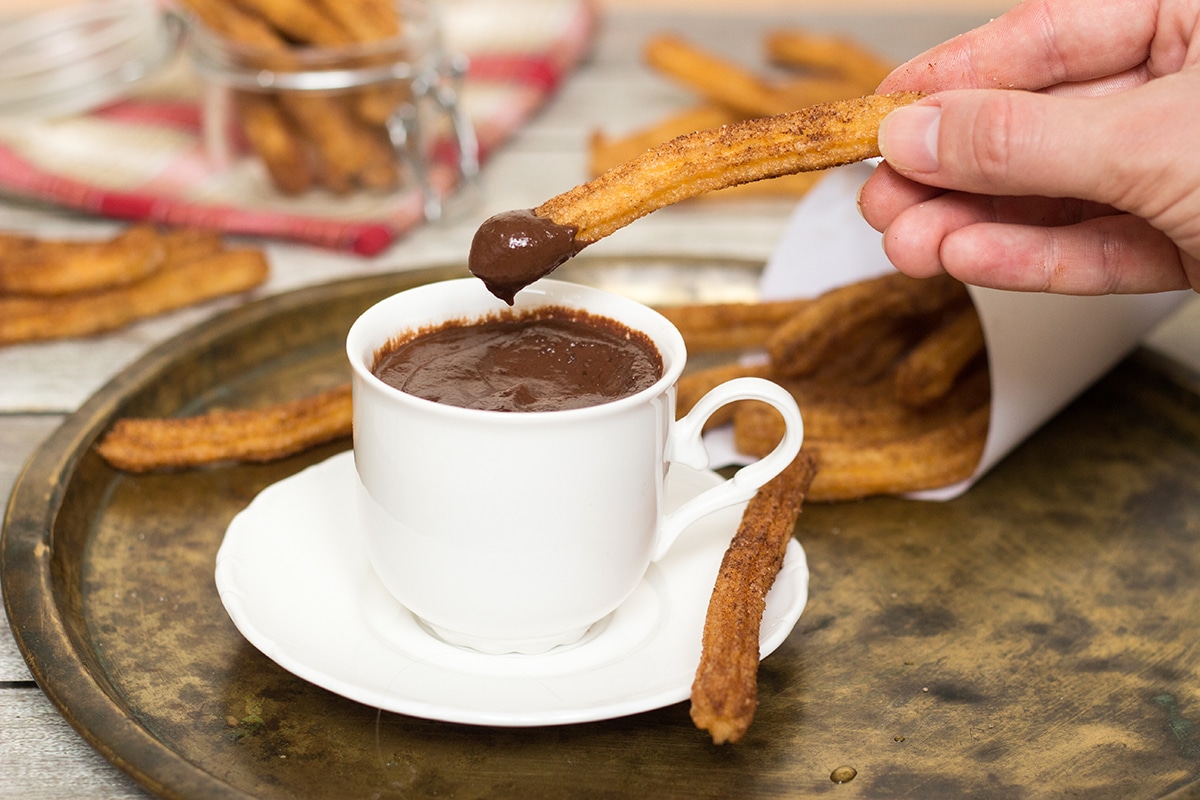 Churros Con Chocolate - Spanish Breakfast Favorite