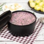 This Cold Beet Soup, also called Summer Borscht is perfect for beating the heat. It's also really easy and quick to make!