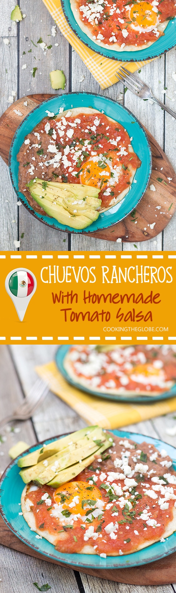 There is nothing better than Mexican traditional Huevos Rancheros in the morning. Try this easy and delicious recipe with homemade salsa!