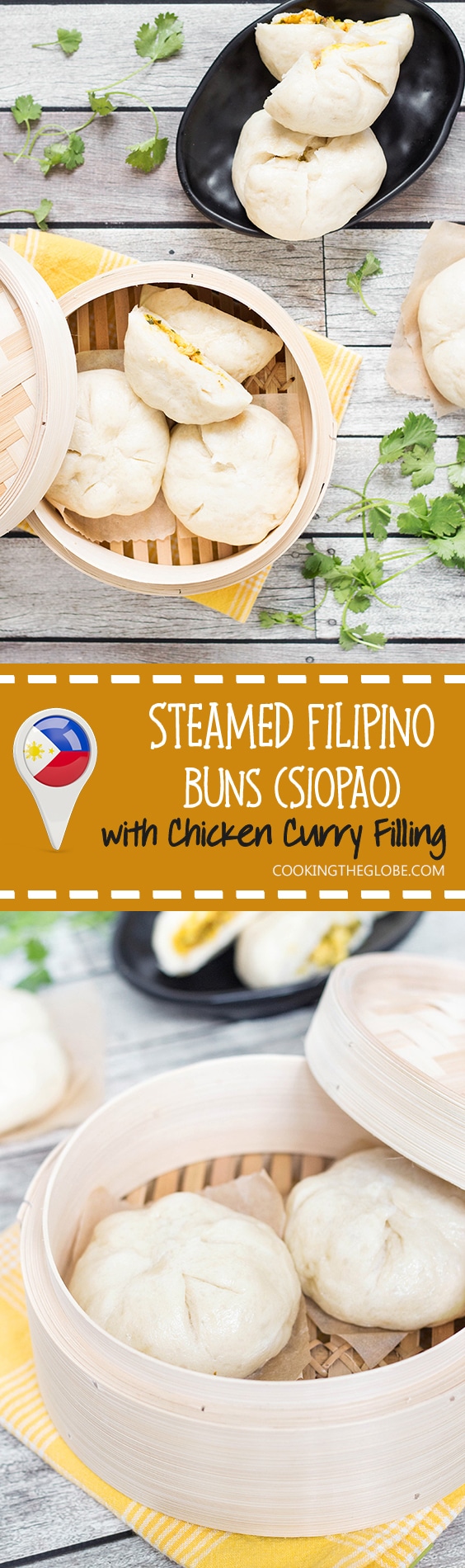 These steamed buns, called Siopao, come from the Philippines. They can be stuffed with anything you want! I made mine with a fantastic chicken curry filling!