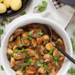 Boeuf Bourguignon is a traditional French beef stew with mushrooms, onions, and other goodies. Try this classic recipe brought by the legendary Julia Child! | cookingtheglobe.com