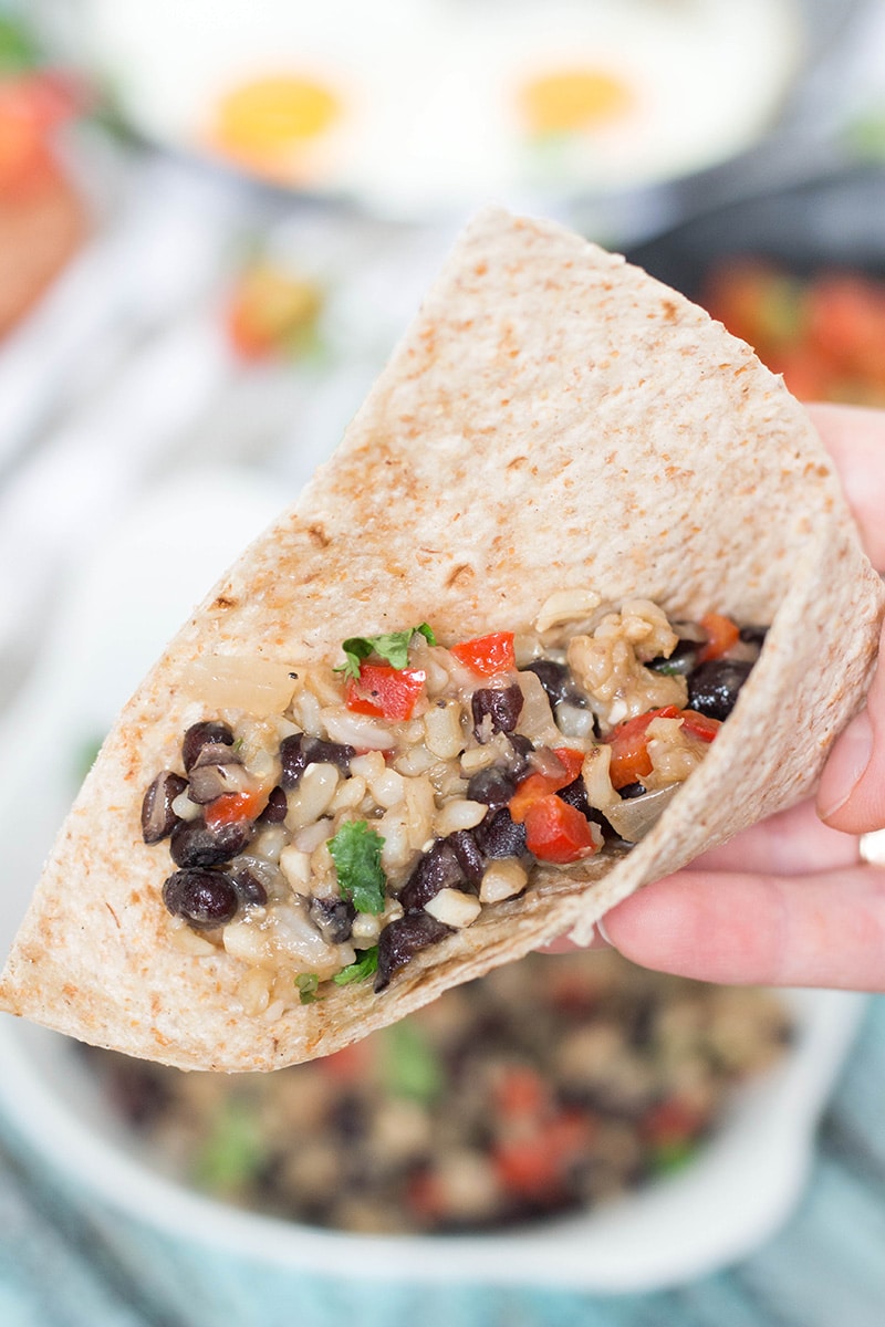 If you have never tried Gallo Pinto before, you don't know what you are missing. This Costa Rican Rice and Beans recipe will leave you craving for more! #vegan | cookingtheglobe.com