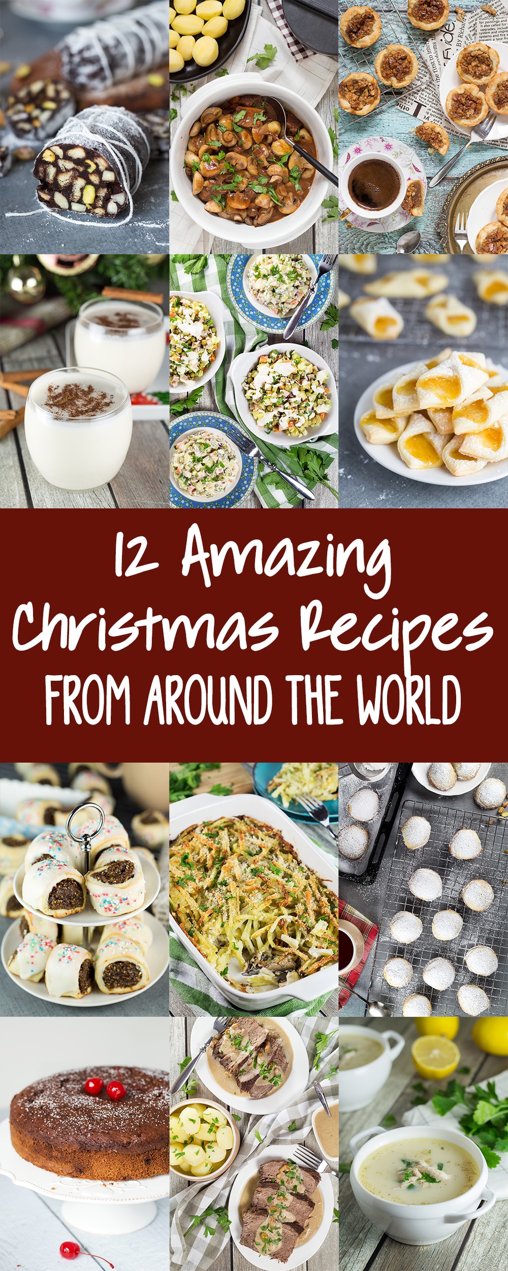 12 Amazing Christmas Recipes From Around The World for your holiday table. Everything from drinks and desserts to main dishes! #Christmas | cookingtheglobe.com