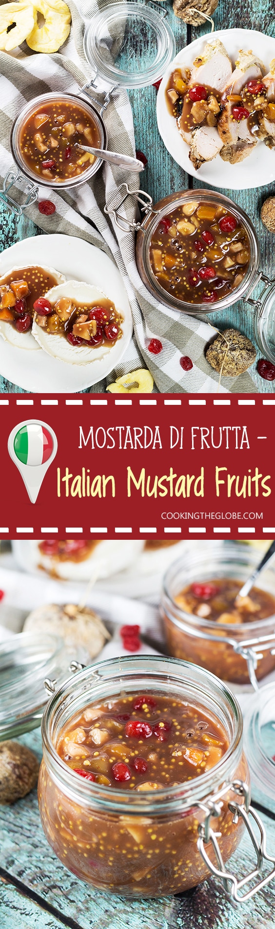 Mostarda di Frutta is a traditional Italian condiment combining mustard, red wine, and various fruits. Perfect with grilled meats, cold cuts, or cheese! | cookingtheglobe.com