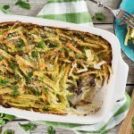 Janssons Frestelse or Jansson's Temptation is a classic Swedish potato and sprat casserole traditionally served on Christmas but great any time of the year. Creamy, hearty, filling! | cookingtheglobe.com