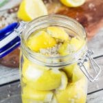 Moroccan Preserved Lemons are a must in every kitchen pantry. They require only 2 ingredients to make and can be used in an array of dishes! | cookingtheglobe.com