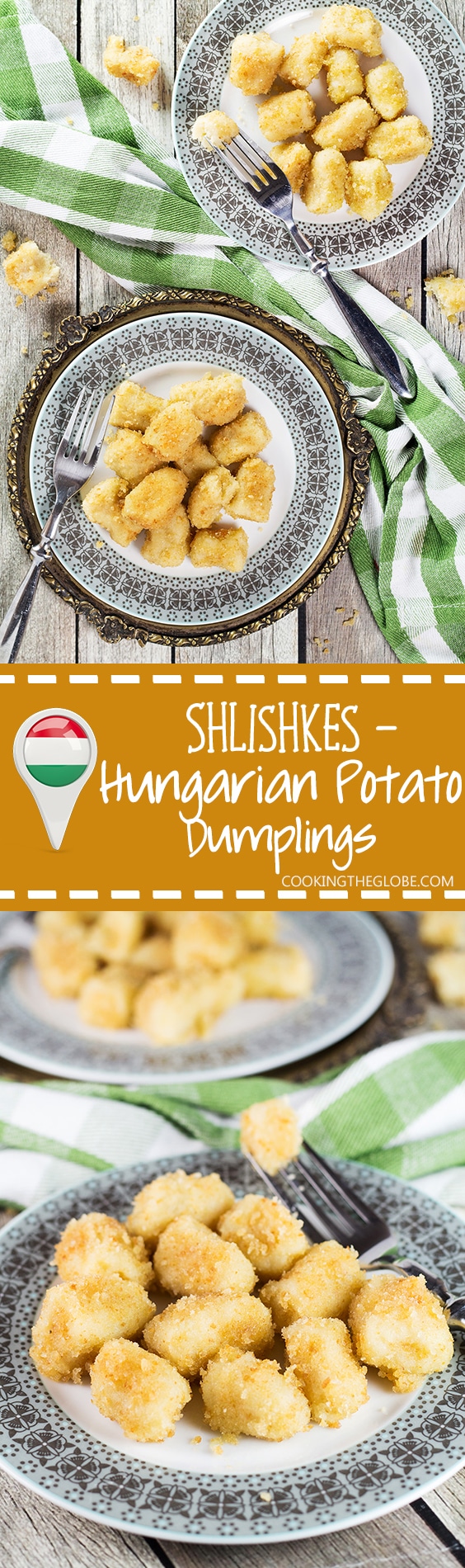 Shlishkes, or Hungarian Potato Dumplings, is a perfect side dish for everyone. These little guys are made with mashed potatoes and covered in buttered bread crumbs! | cookingtheglobe.com