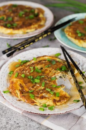 Vegetable Egg Foo Young - w/ Bean Sprouts & Mushrooms