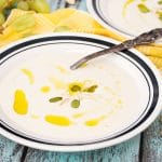 Ajo Blanco is your answer to the summer heat! Almonds, garlic, bread, olive oil, and grapes combined together to create this chilled Spanish soup! | cookingtheglobe.com