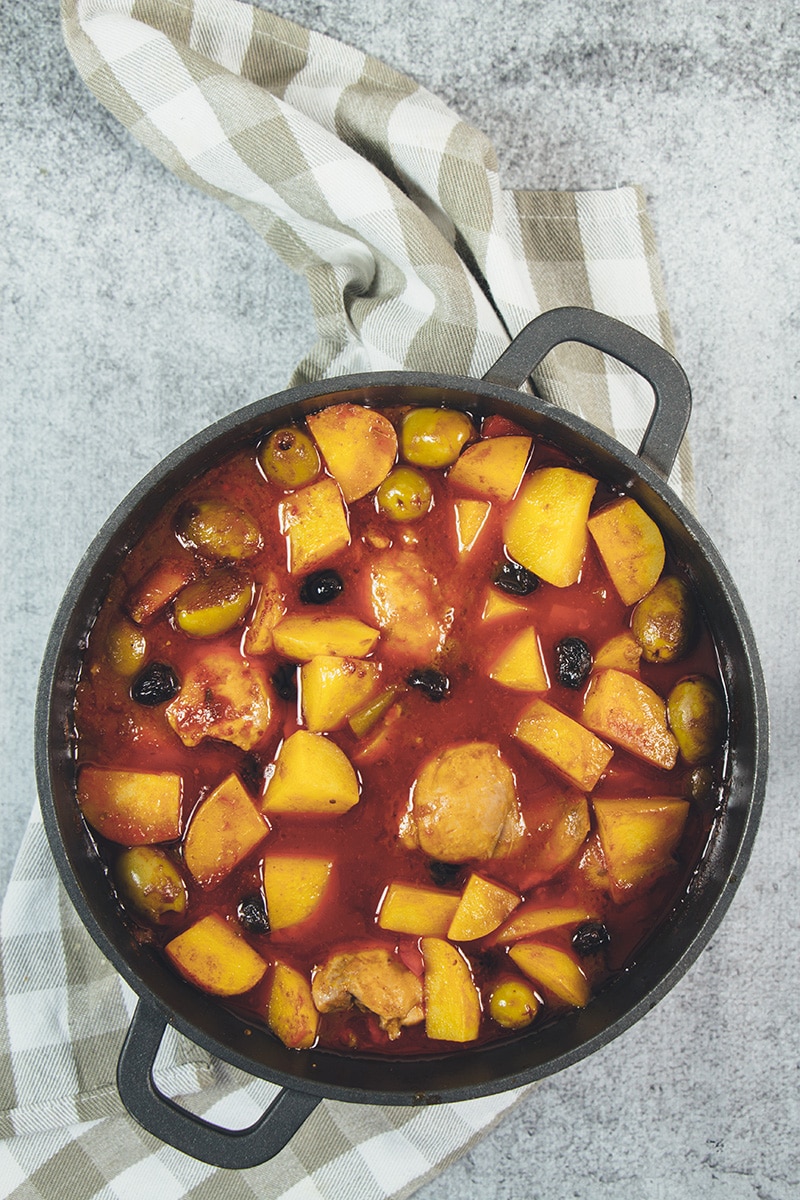 Fricase De Pollo is the famous Cuban chicken stew packed with tons of different flavors. A great stew the whole family will love! | cookingtheglobe.com