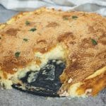 This Italian mashed potato pie is creamy, comforting, and crazy delicious. Featuring three types of cheese and two types of meat, it makes a great side or even a main dish! | cookingtheglobe.com