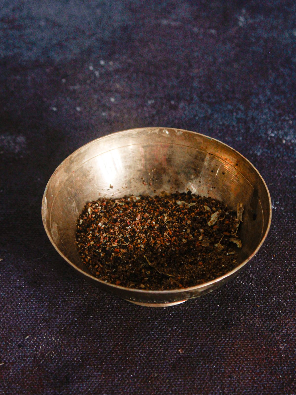 gold bowl of biryani masala spice