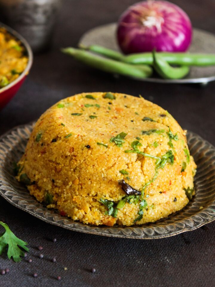 Indian Vegetable Upma Cream of Wheat Breakfast Recipe