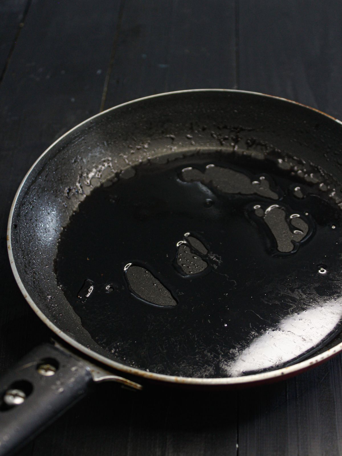 oil in skillet for cooking