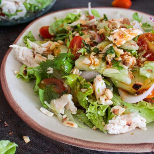 Crunchy Thai Chicken Salad Recipe - Cooking The Globe