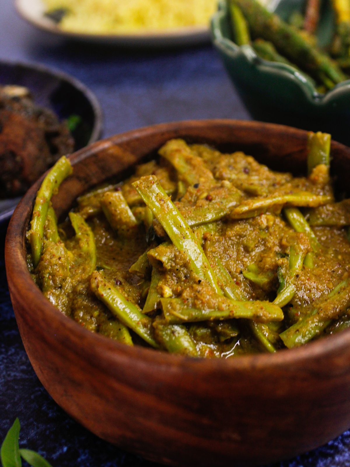 Side view image of Sri Lankan Green Bean Curry