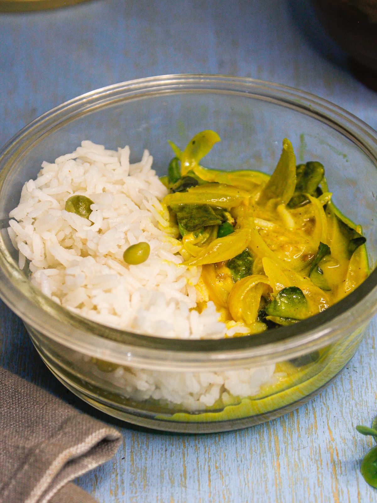 Hot Sri Lankan Coconut Milk Curry served with rice