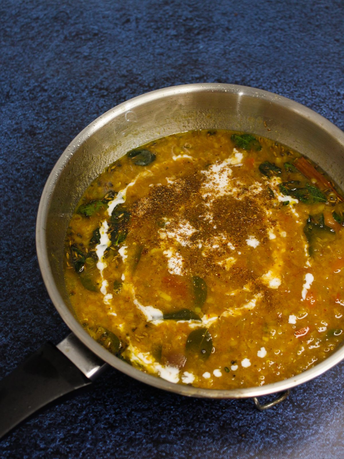 add garam masala to the dal mixture and cook well