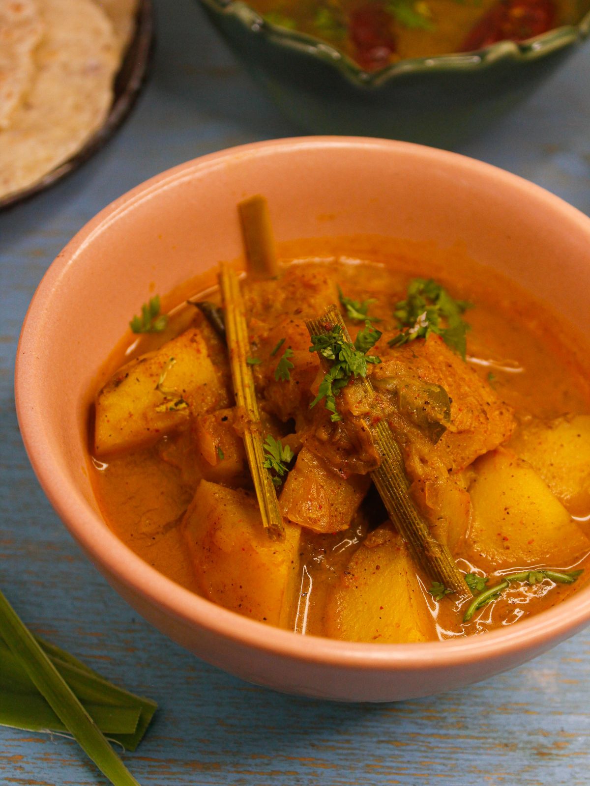 Easy Sri Lankan Potato Curry served in a bowl