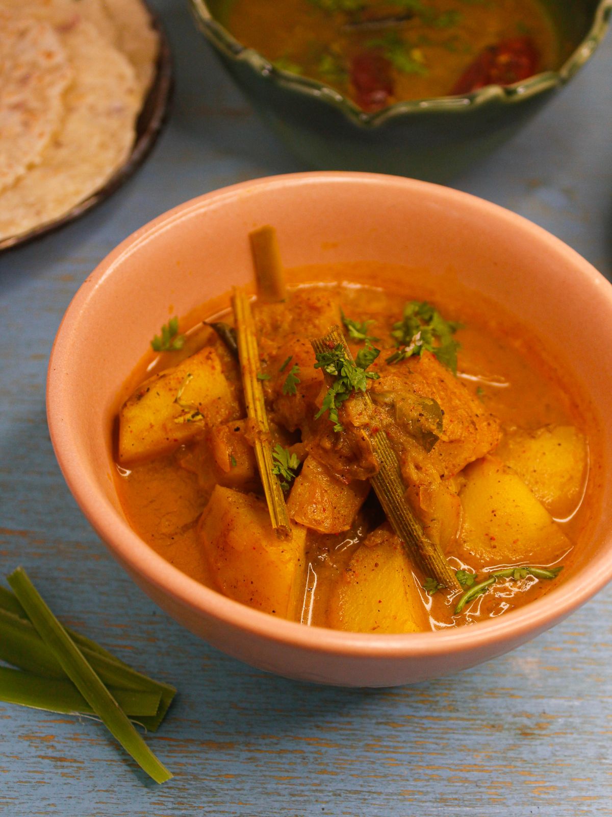 Side view image of Easy Sri Lankan Potato Curry