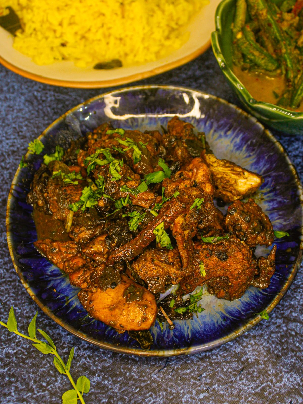 Top view image of Sri Lankan Sour Chicken: Ambulthiyal Curry