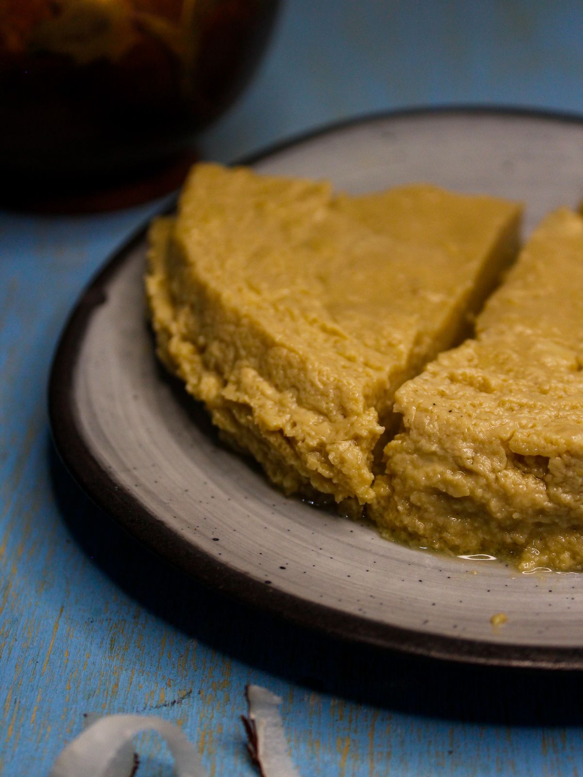 Side image of Creamy Coconut Jaggery Pudding