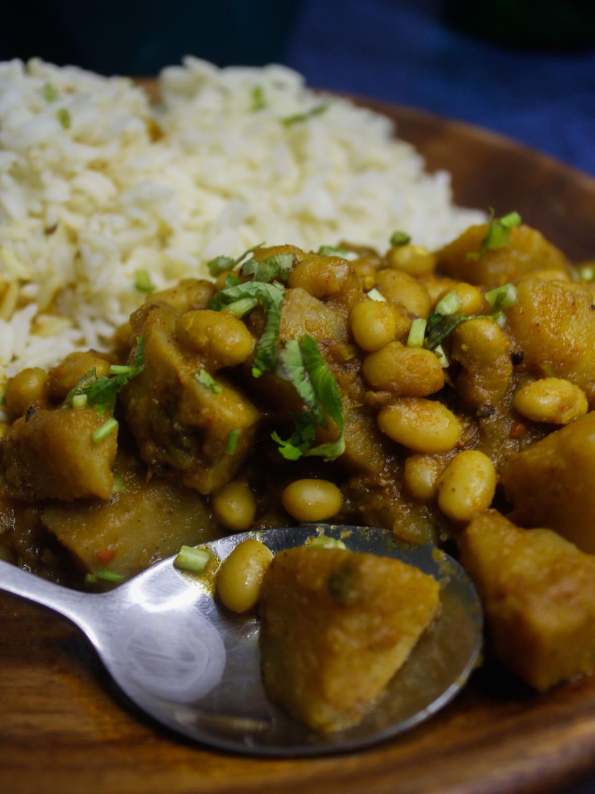 Zoom view image of Black-Eyed Pea Curry with rice