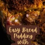 Easy Bread Pudding with Caramel Sauce PIN (2)