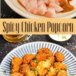 Spicy Chicken Popcorn Quick Appetizer Recipe PIN (1)