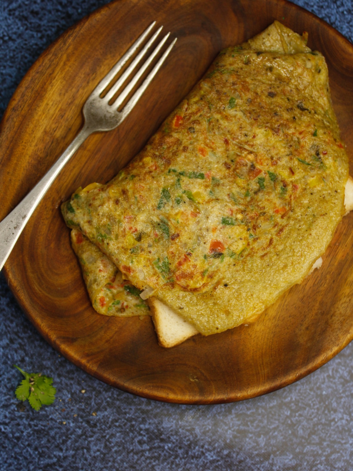 Top view image of Bread Omelet